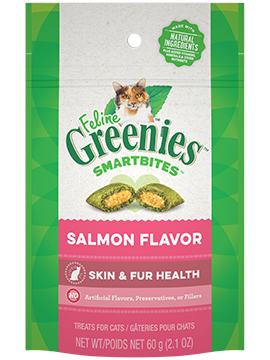 Greenies Feline Smartbites Skin & Fur Health Treats Salmon Flavor