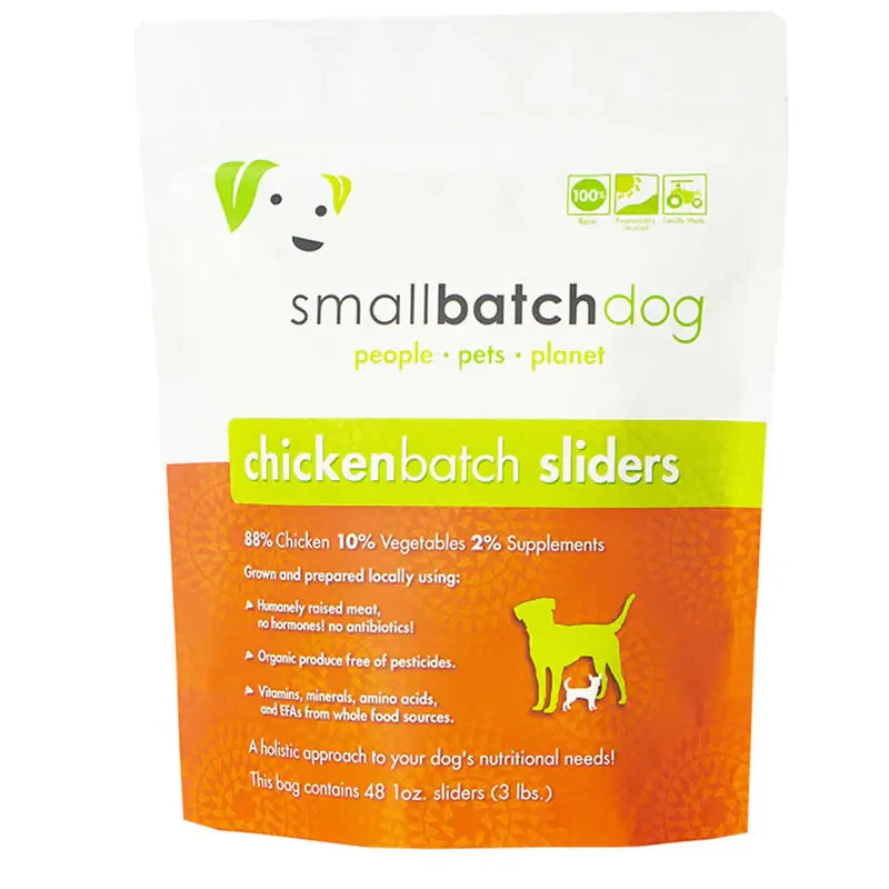 Small Batch Frozen Raw Sliders & Patties, Chicken