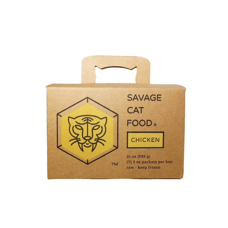 Savage Cat Frozen Raw Cat Food, Chicken