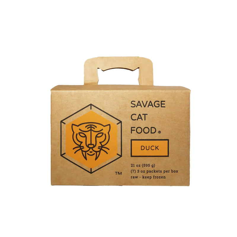 Savage Cat Frozen Raw Cat Food, Duck