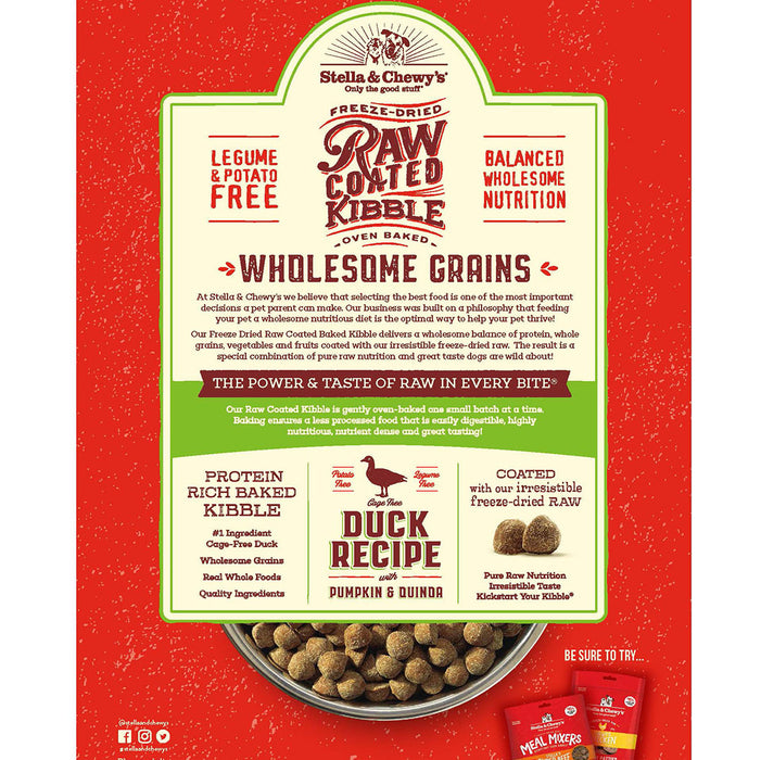 Stella & Chewy's Raw Coated Kibble with Wholesome Grains - Duck
