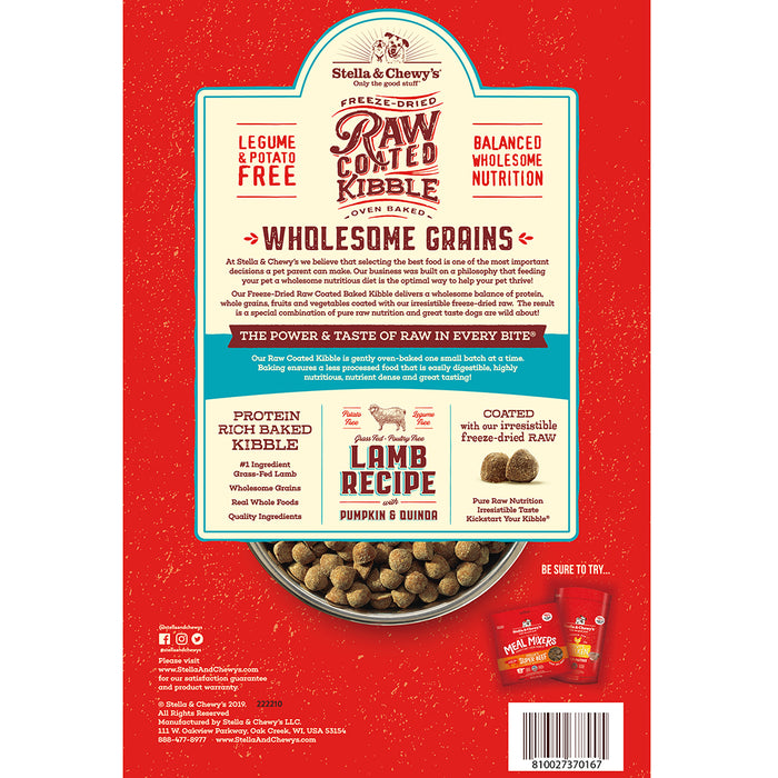 Stella & Chewy's Raw Coated Kibble with Wholesome Grains - Lamb