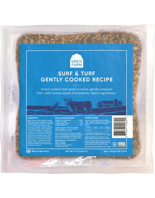 Open Farm Frozen Gently Cooked Surf & Turf Dog Food