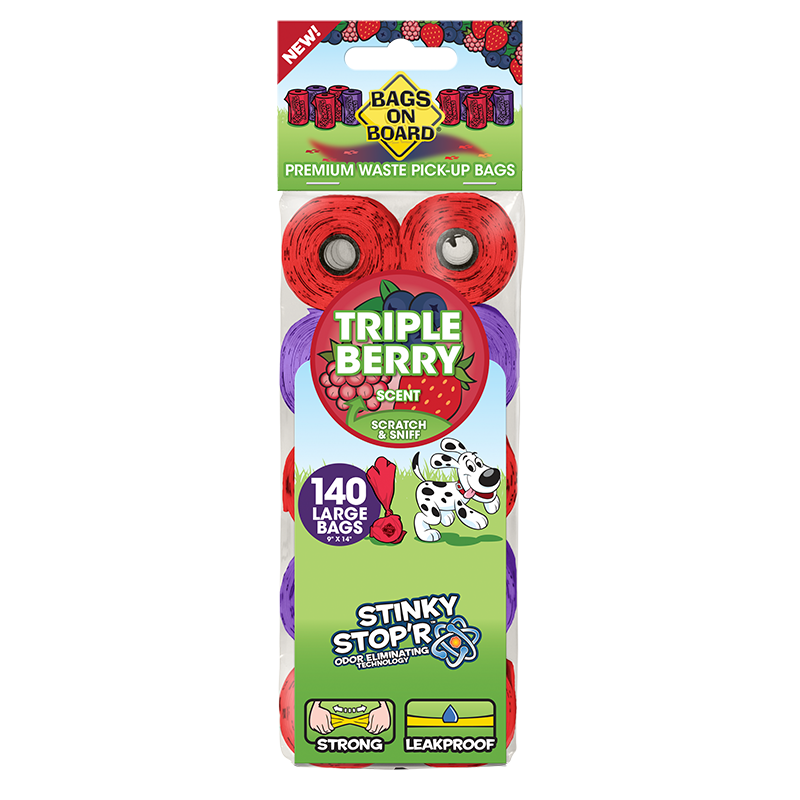 Bags on Board Waste Bag Refill Rolls, 140 Count