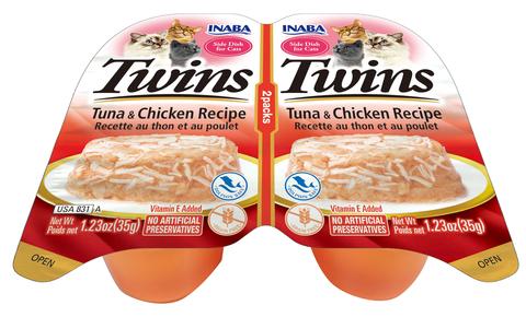 Inaba Twins Tuna with Chicken Wet Cat Food 1.23 oz, 2 Pack
