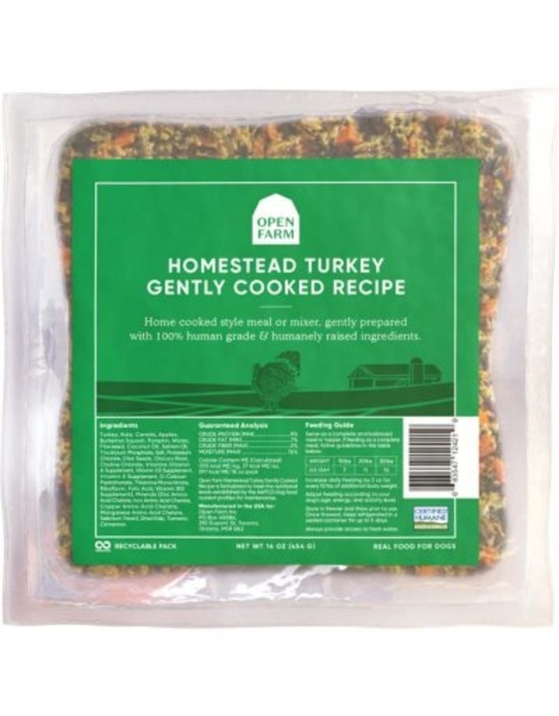 Open Farm Frozen Gently Cooked Homestead Turkey Dog Food