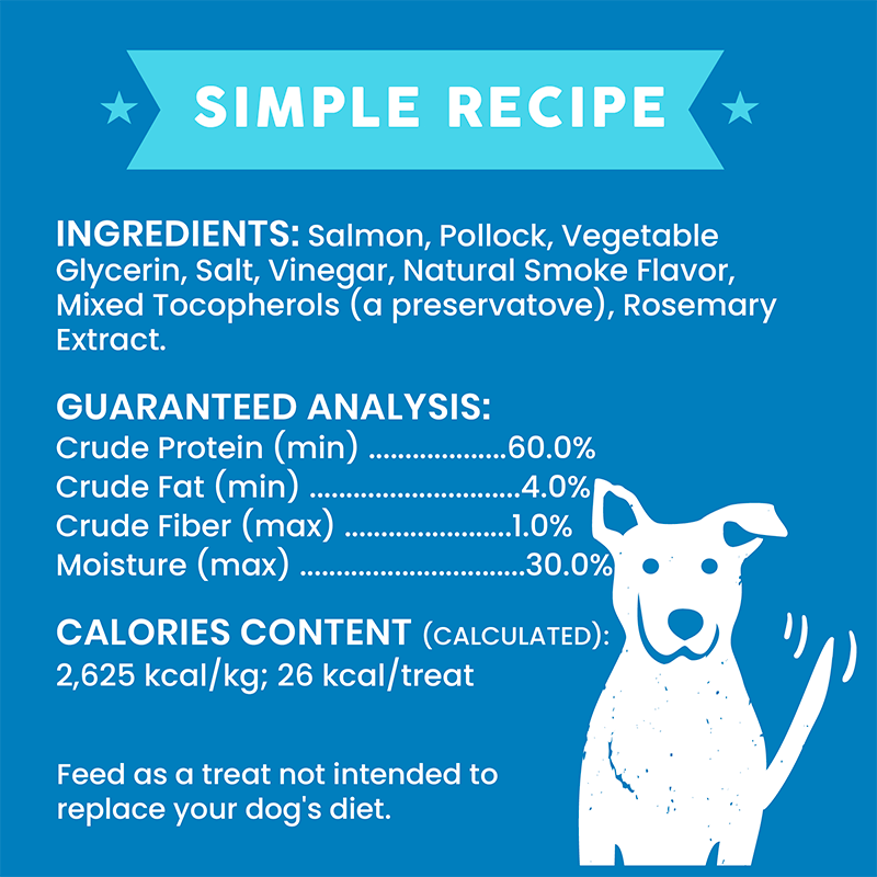 Wag More Bark Less Smoked Salmon Jerky 10oz