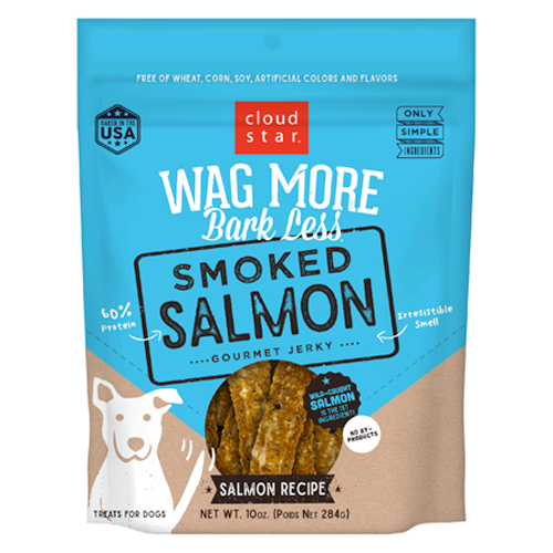 Wag More Bark Less Smoked Salmon Jerky 10oz
