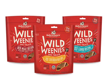 weenies dog food treats by stella and chewy's