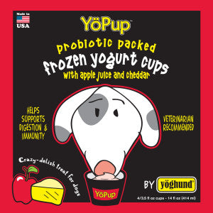 Yoghund Frozen Yogurt, Apple Juice & Cheddar 4pk